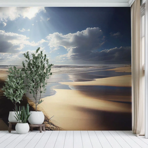 Öntapadós Fotótapéta Deluxe Sticker - Tengerpart, vad tengerpart - Strand, Tenger, Dűnék - 350x256 cm