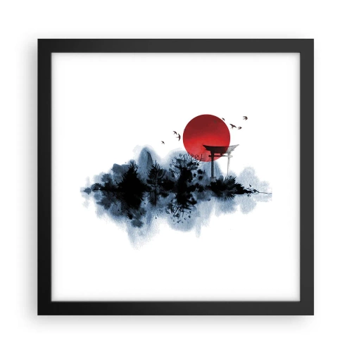 Poszter fehér keretben - Japán kilátás - 30x30 cm