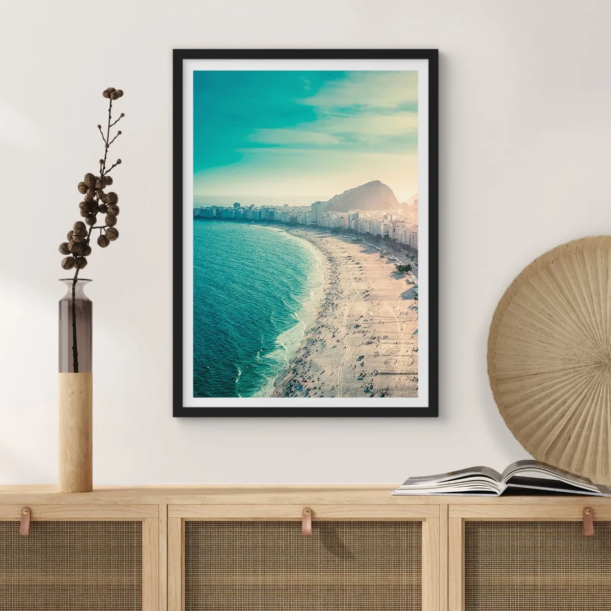 Poszter fehér keretben - Örökös nyaralás Rióban - 61x91 cm