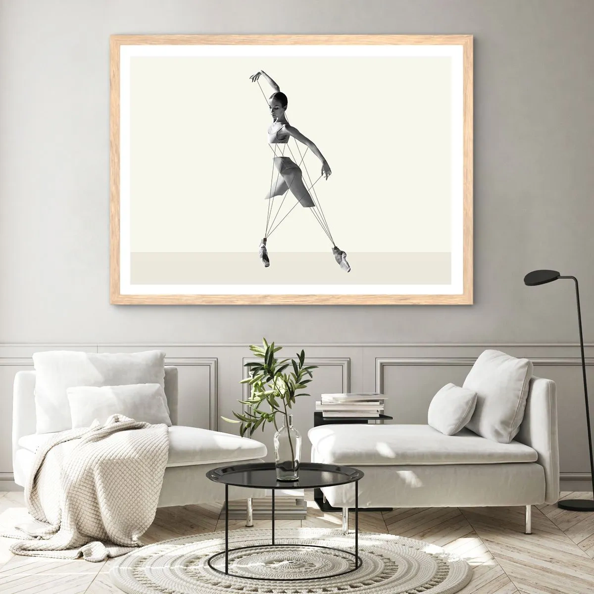 Poszter világos tölgy keretben - A világ színházában - 70x50 cm