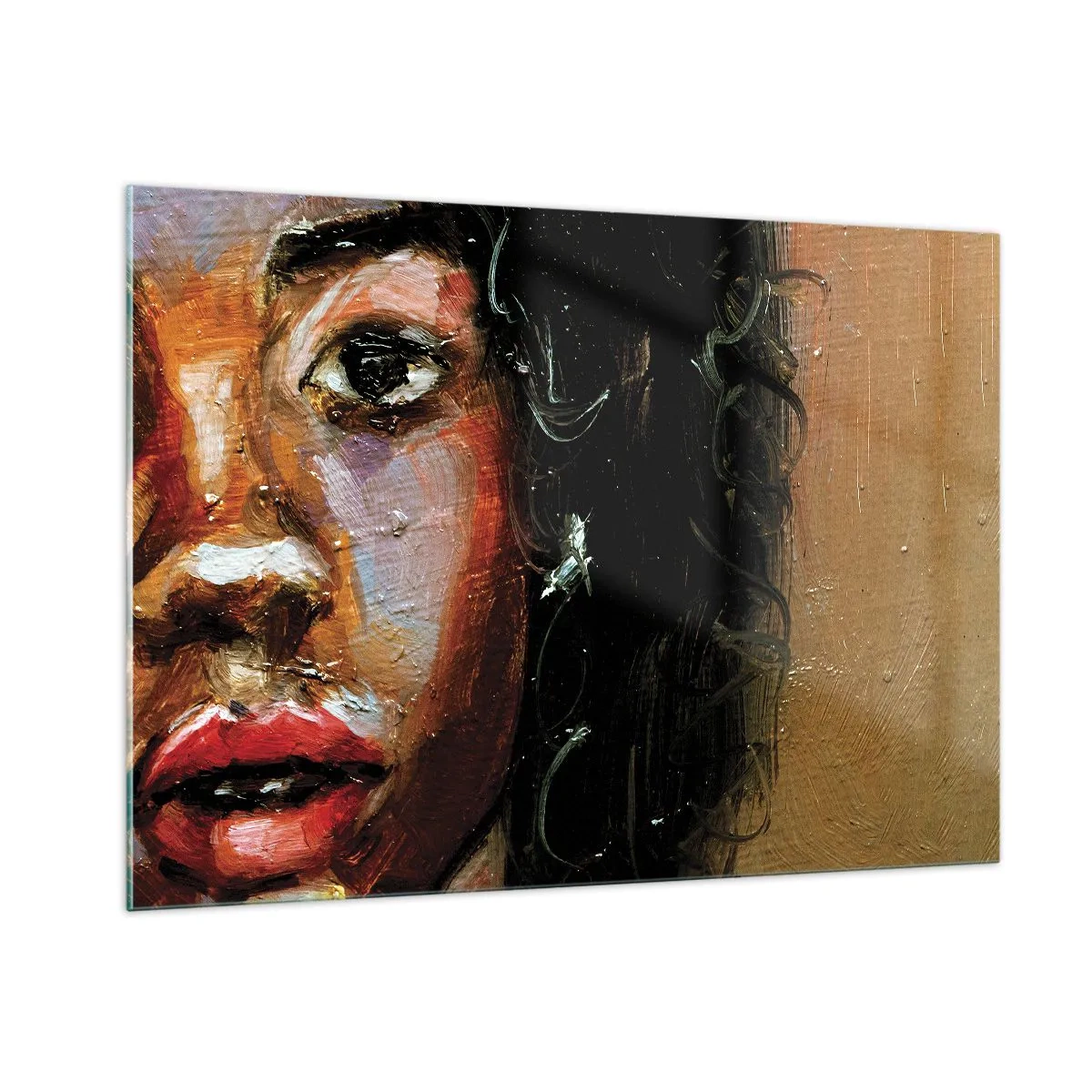 Üveg kép - Fekete és fény - 100x70 cm