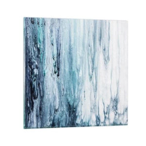 Üveg kép - Kék jégcsapok - 60x60 cm