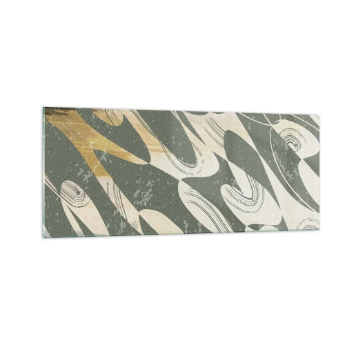 Üveg kép - Ritmikus absztrakció - 100x40 cm