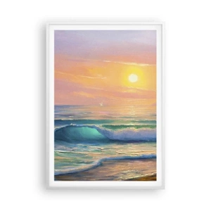 Poszter fekete keretben - A hullámok türkizkék dala - 70x100 cm