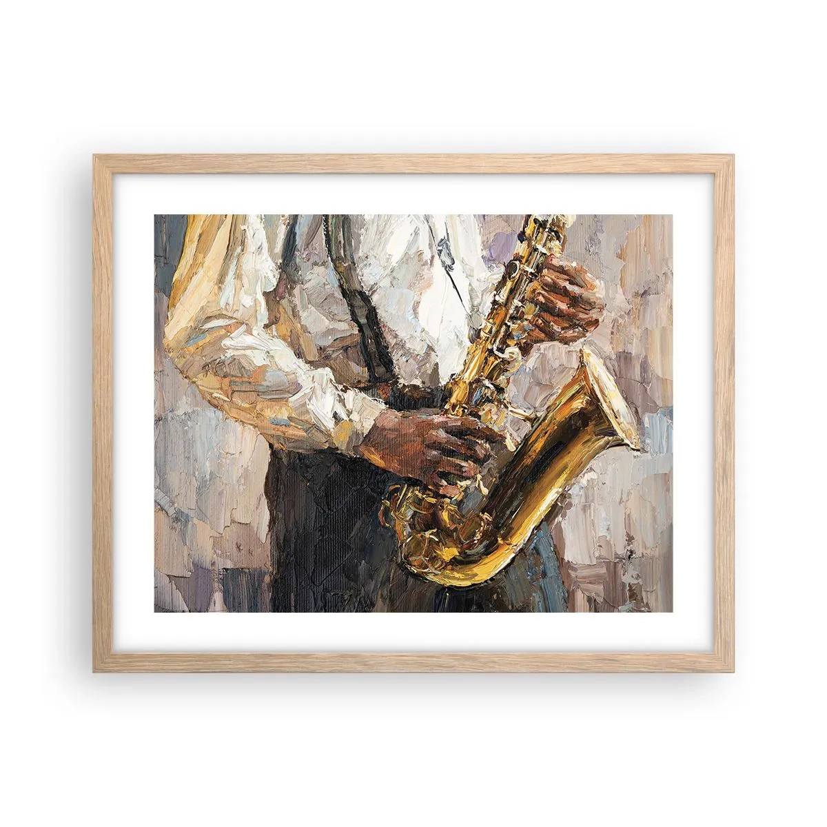 Poszter világos tölgy keretben - Itt az idő egy szólóra - 50x40 cm