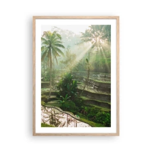 Poszter világos tölgy keretben - Felnőni a napon - 50x70 cm