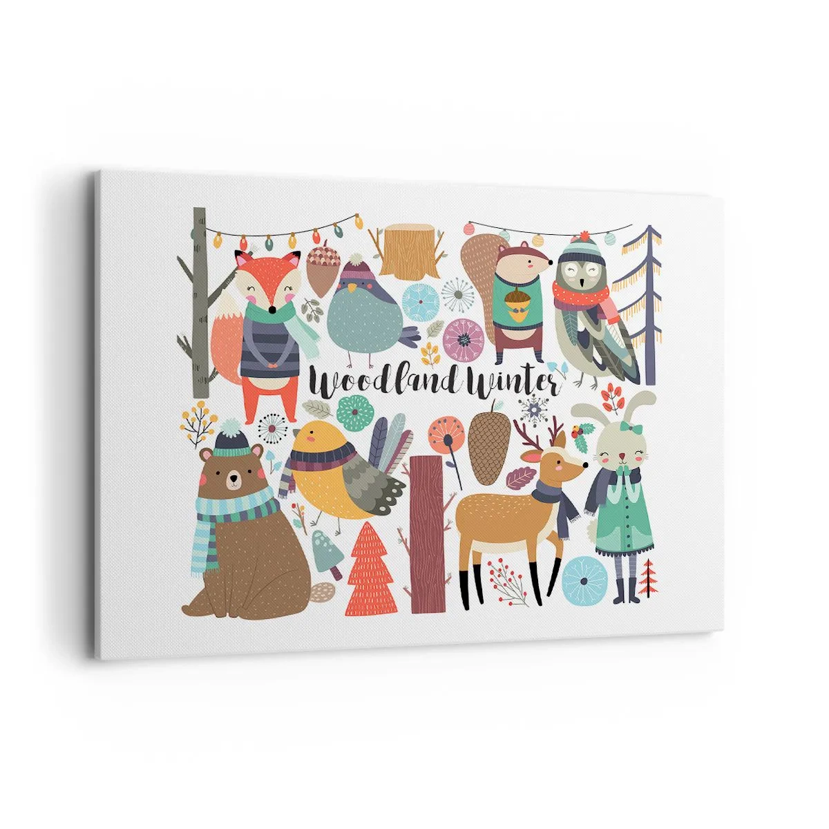 Vászonkép - Mesebeli ünnepek az erdőben - 100x70 cm