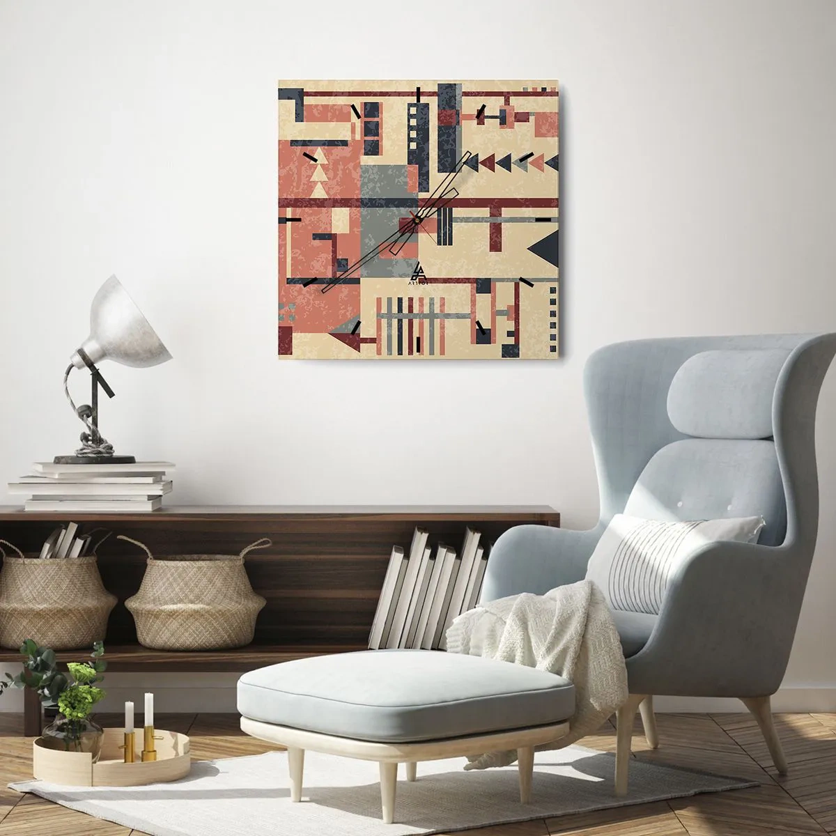 Falióra, Óra - A függőleges és vízszintes felületek kombinációja - 40x40 cm