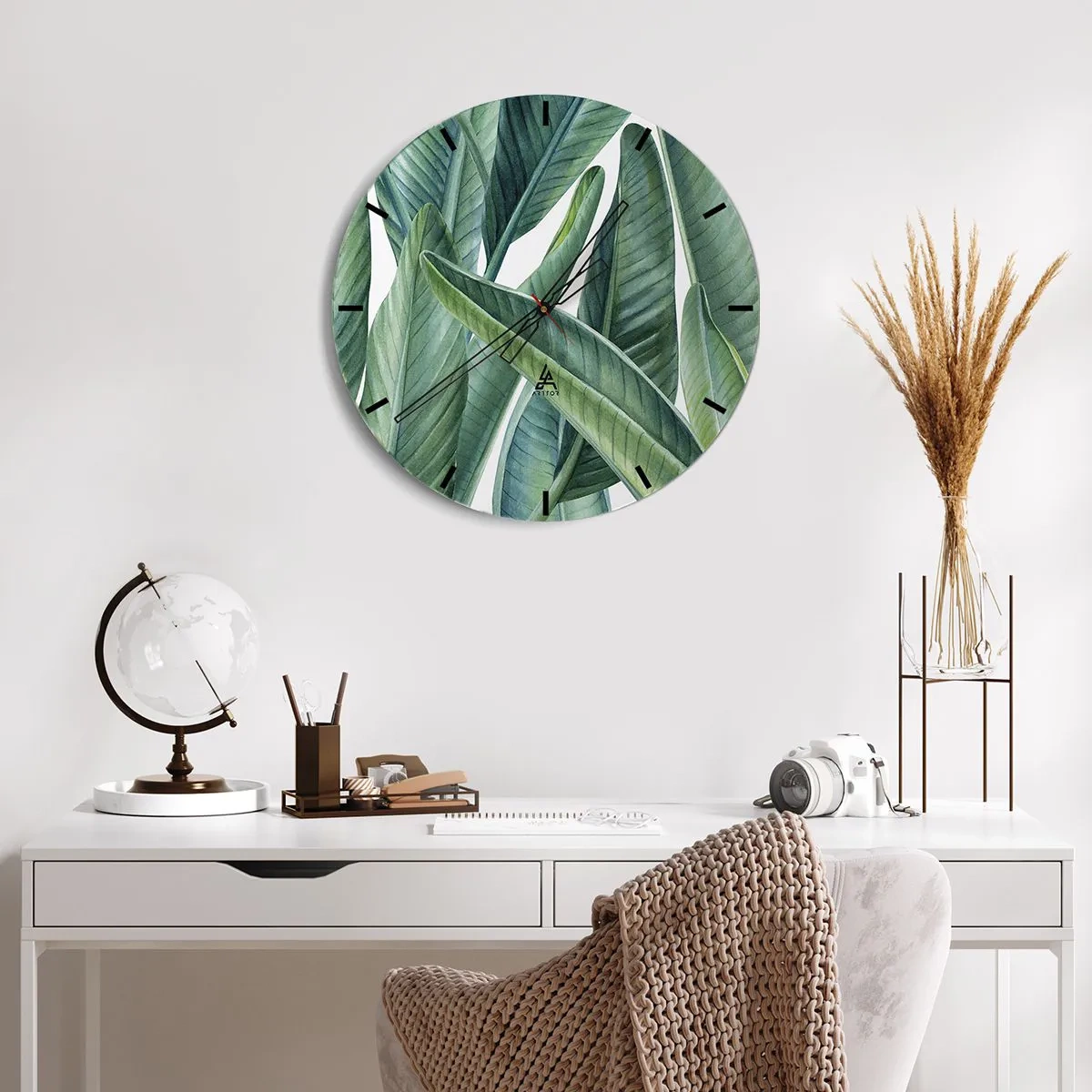 Falióra, Óra - Zöld önmagában - 40x40 cm