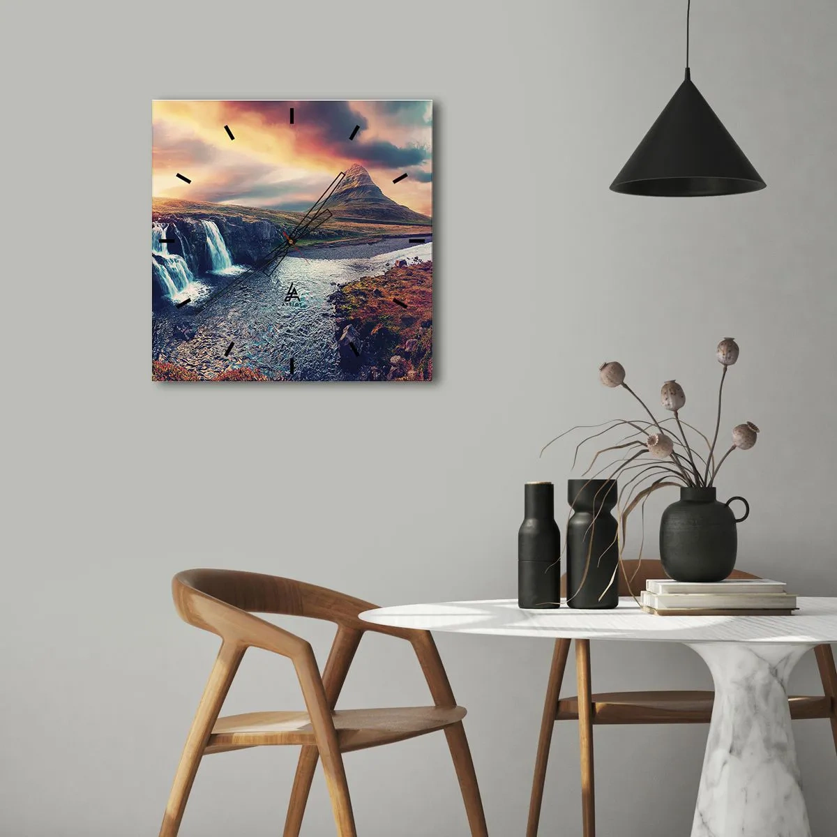 Falióra, Óra - A természet fenségében - 40x40 cm