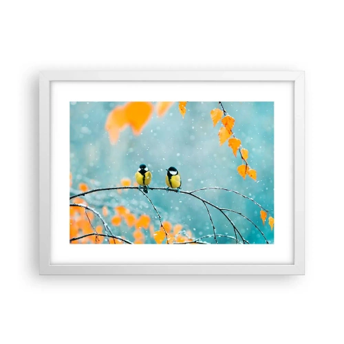 Poszter fekete keretben - Madárpletykák - 40x30 cm