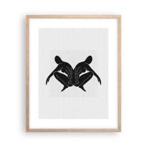 Poszter világos tölgy keretben - Egy közös lélek - 40x50 cm