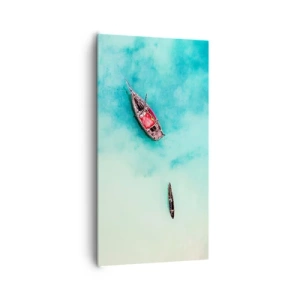 Vászonkép - A Zanzibár strandjain, amikor sok a víz... - 65x120 cm