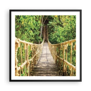 Poszter fehér keretben - Zöldben ragadva - 60x60 cm