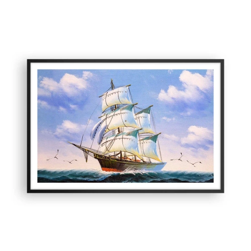 Poszter fehér keretben - Büszkén a széllel - 91x61 cm