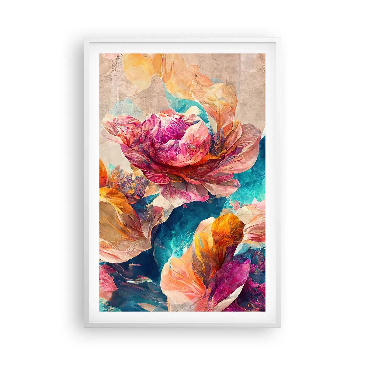 Poszter fekete keretben - Egy csokor színes pompája - 61x91 cm