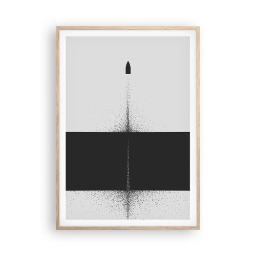 Poszter világos tölgy keretben - Egyenesen a cél felé - 70x100 cm