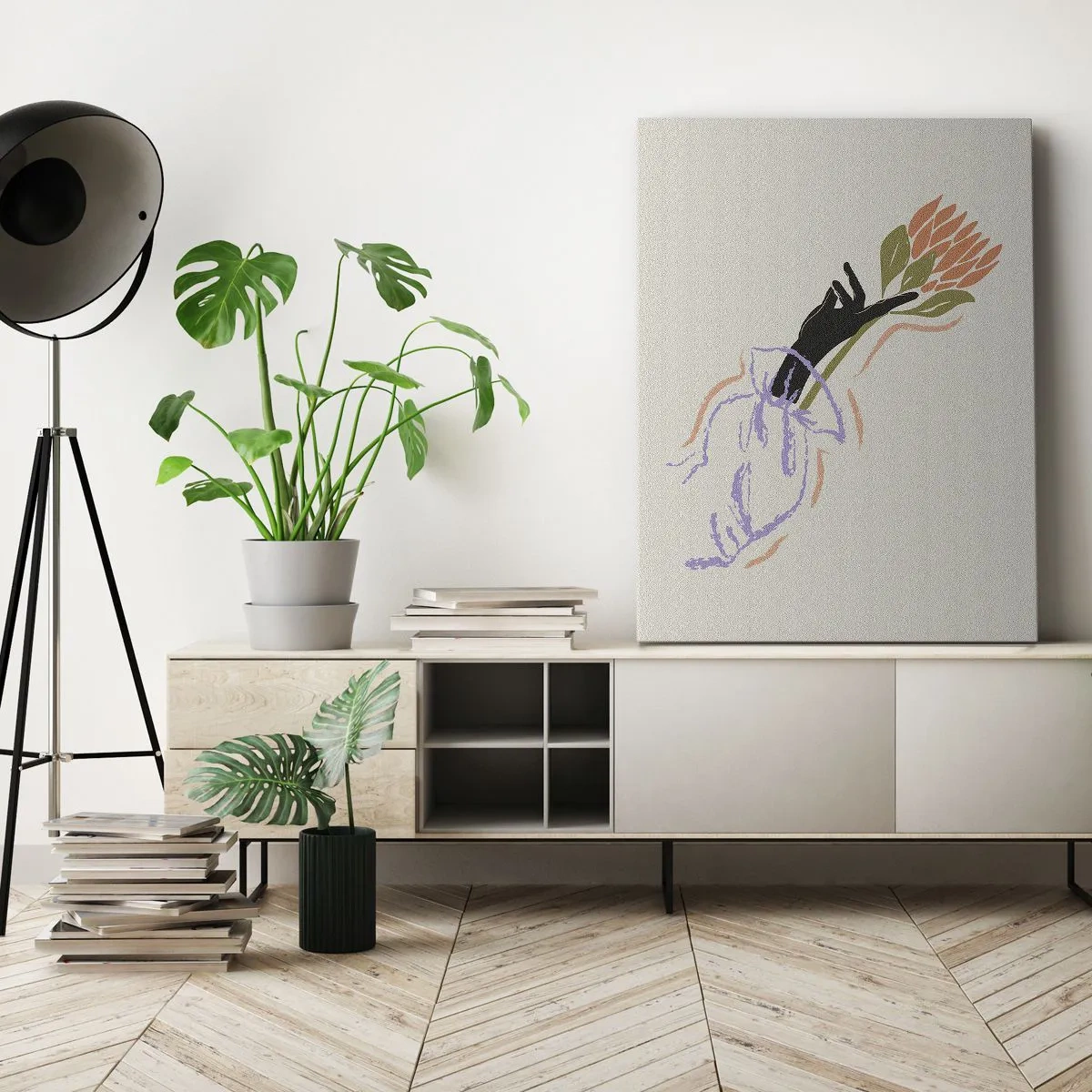 Vászonkép - Egy testvéri érintés - 45x80 cm