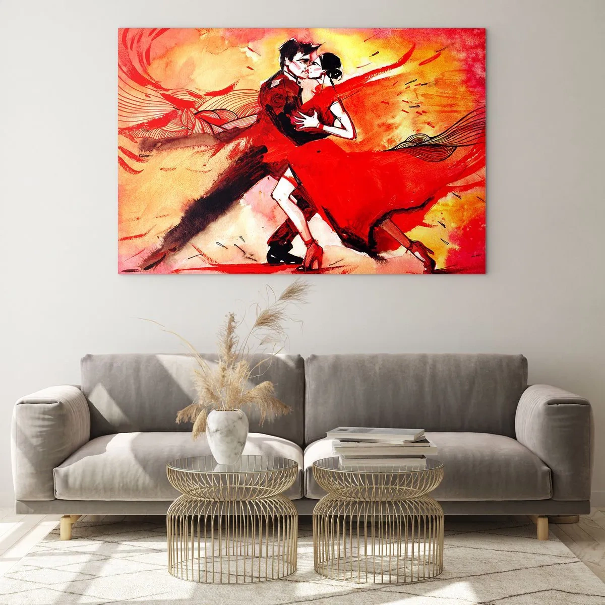 Üveg kép - A szenvedély lila ritmusa - 120x80 cm