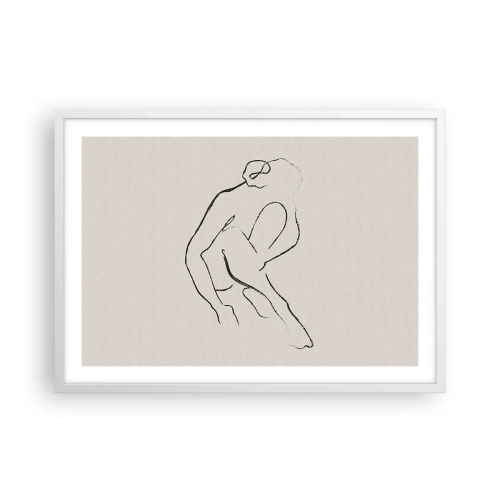 Poszter fekete keretben - Intim vázlat - 70x50 cm