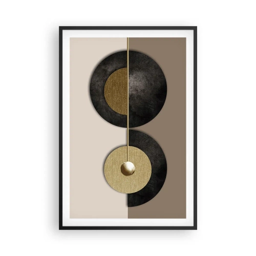 Poszter fehér keretben - Variációk egy kör körül - 61x91 cm