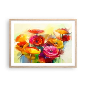 Poszter világos tölgy keretben - Nem csak piros - 70x50 cm