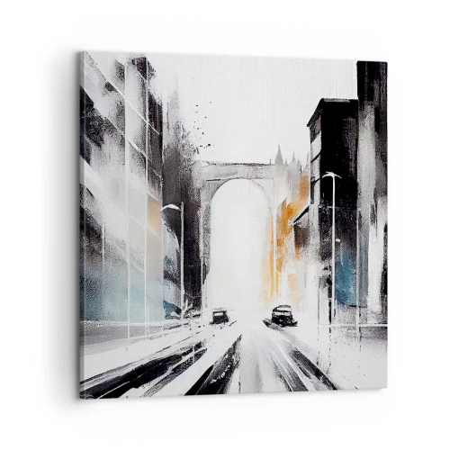 Vászonkép - Várostanulmány: építészet és mozgás - 60x60 cm