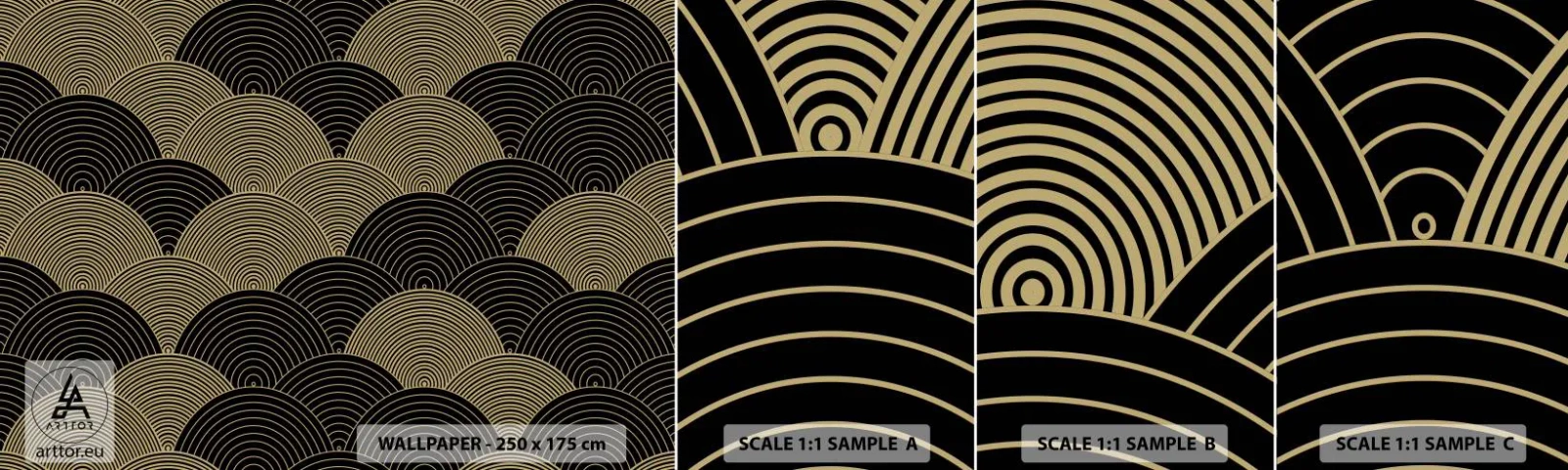 Fotótapéta Minta Öntapadós Deluxe Sticker - Egység a sokféleségben - Absztrakció, Grafika, kerületek - 100x30 cm