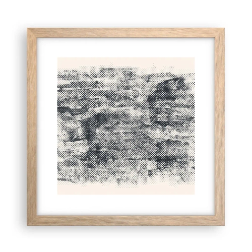 Poszter világos tölgy keretben - Ködös kompozíció - 30x30 cm