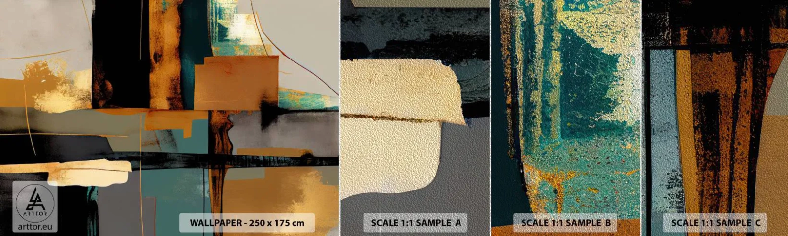 Fotótapéta Minta Premium Sand - Absztrakció - fény és árnyék - Absztrakció, Modern, Darab - 100x30 cm