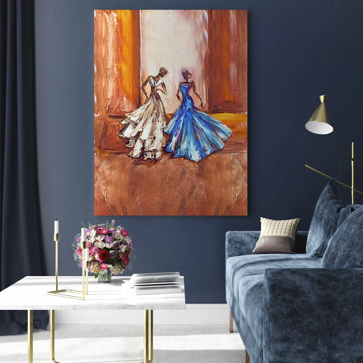 Üveg kép - Hálás páros - 80x120 cm