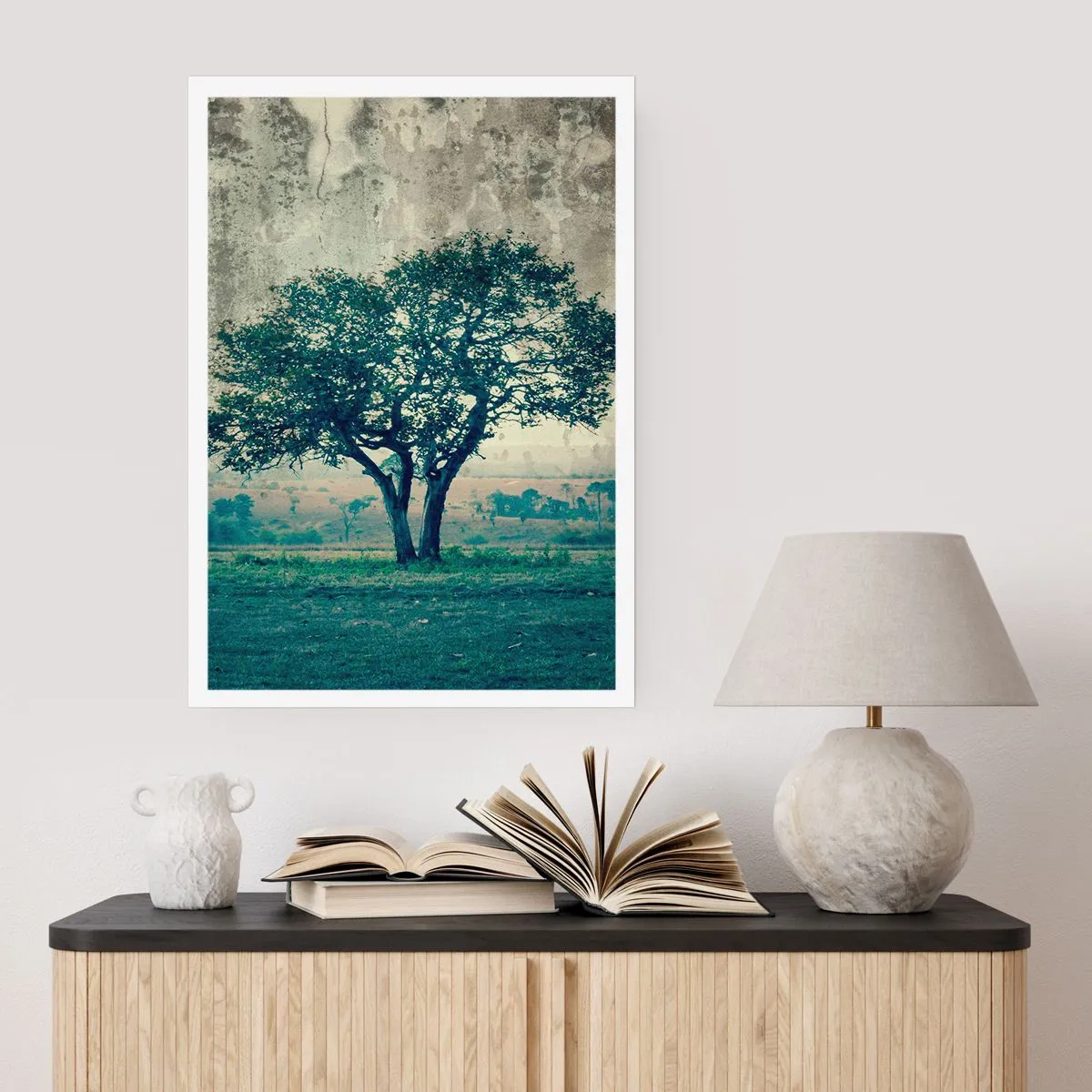 Poszter - Almafa a kék mezőn? - 50x70 cm