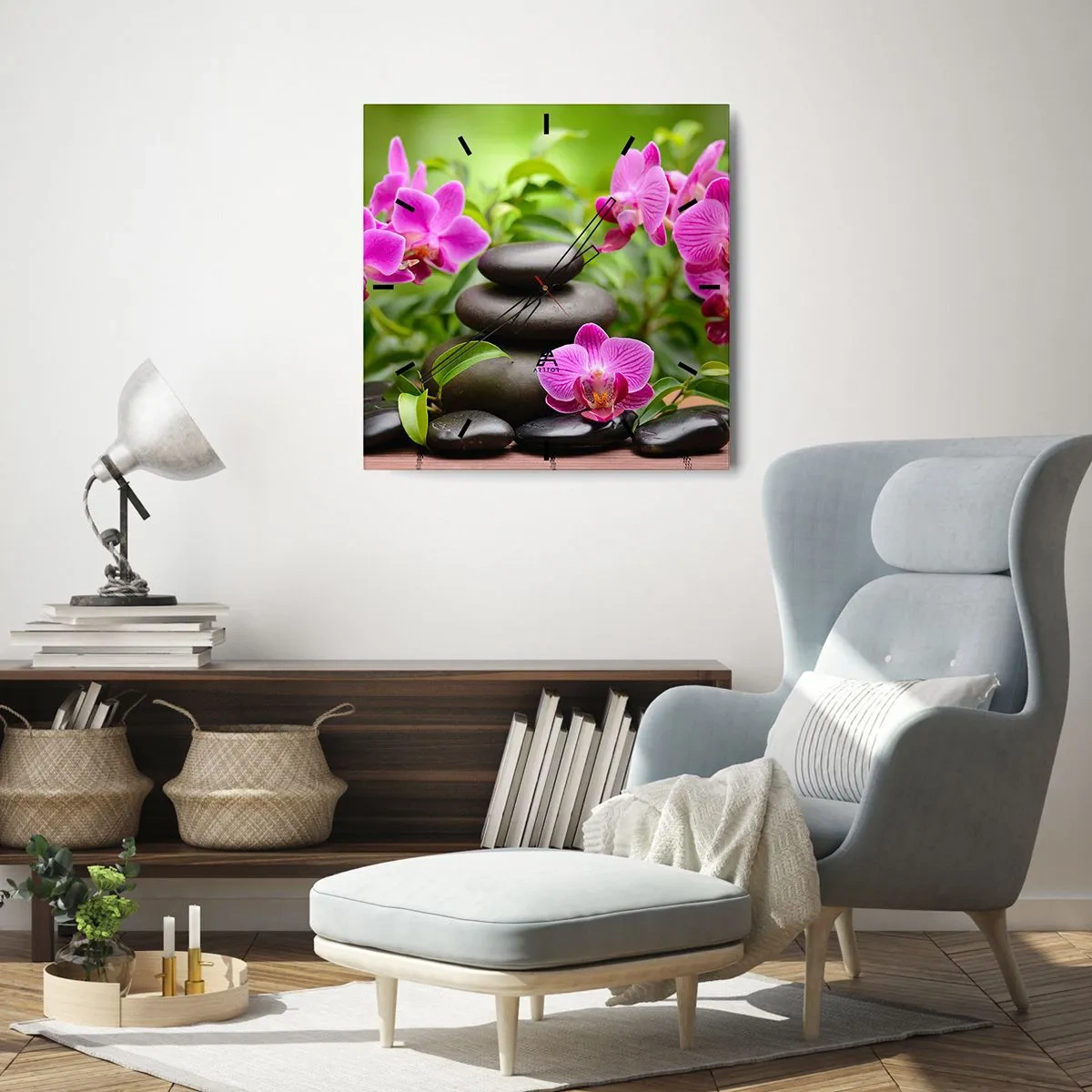 Falióra, Óra - A béke piramisa - 40x40 cm