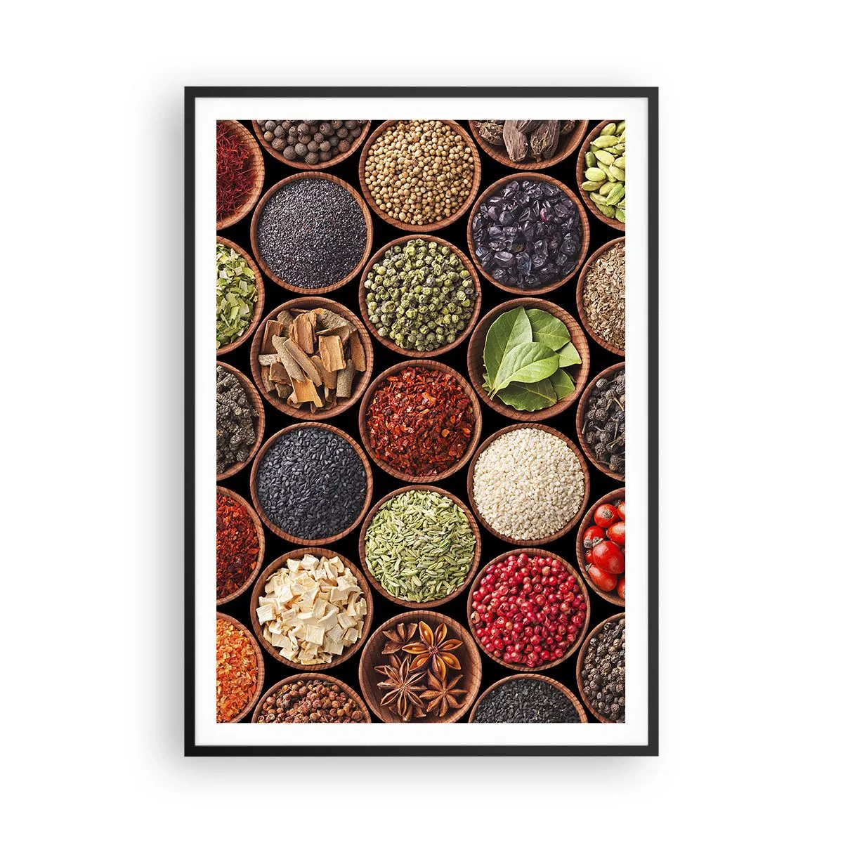 Poszter fehér keretben - A világ összes íze - 70x100 cm