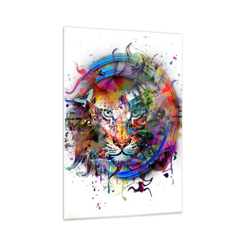 Üveg kép - Szivárványfátyol mögött lapul - 70x100 cm