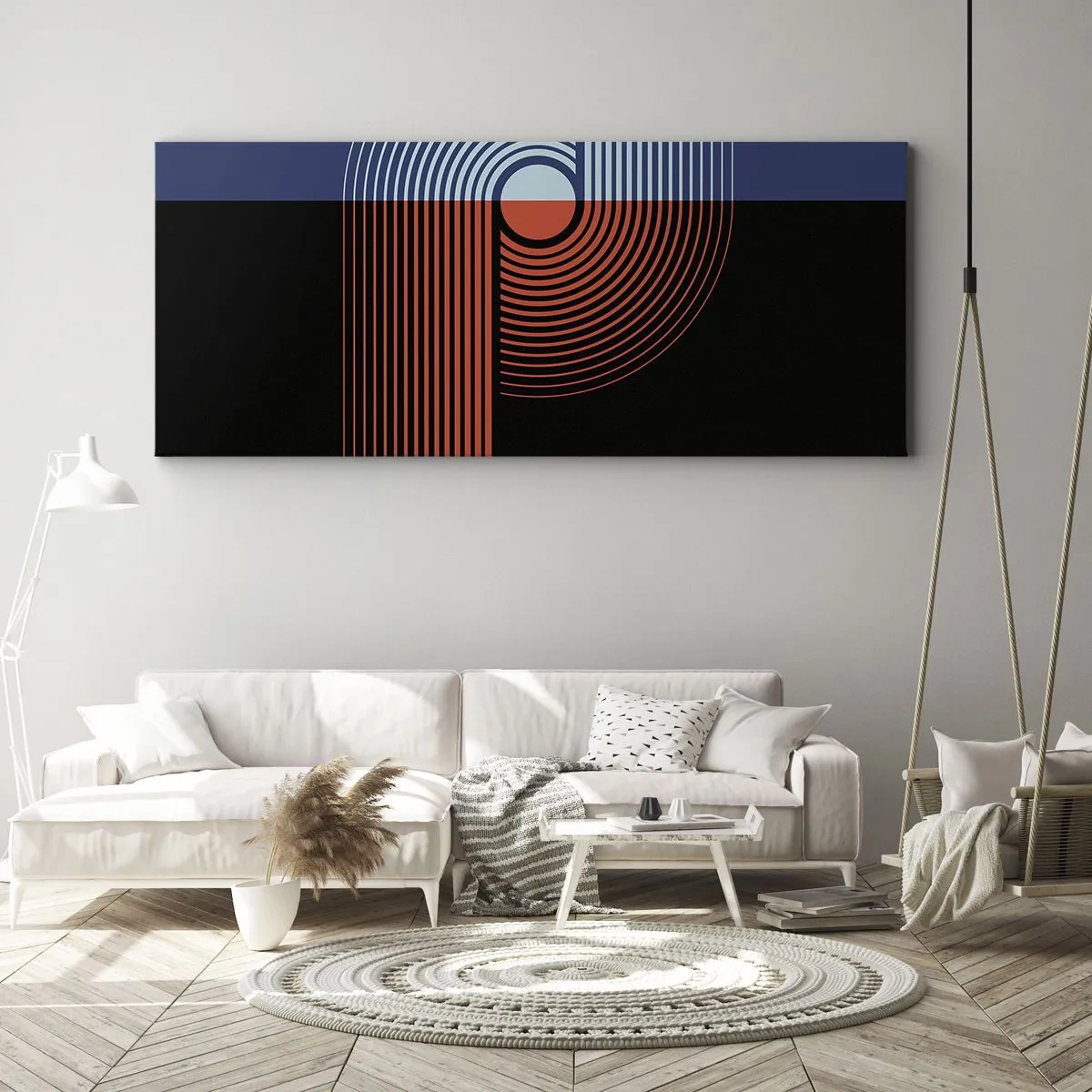 Vászonkép - Geometrikus ölelésben - 160x50 cm