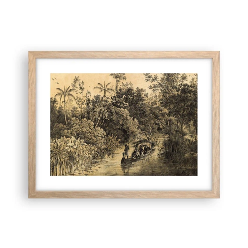 Poszter világos tölgy keretben - Expedíció a forráshoz - 40x30 cm