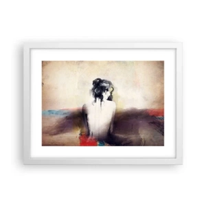 Poszter fekete keretben - Sima vonalak, ovális formák - 40x30 cm