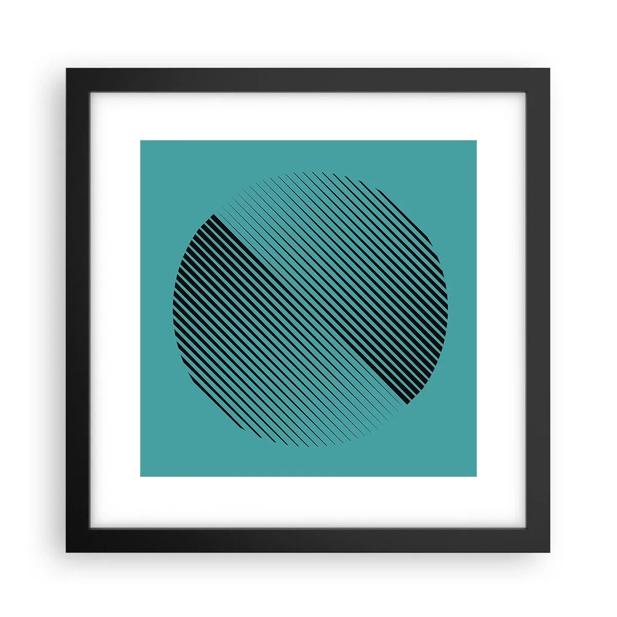 Poszter fehér keretben - A kör - egy geometriai variáció - 30x30 cm