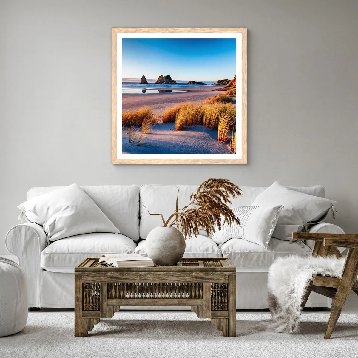 Poszter világos tölgy keretben - A nyugalmat keresőknek - 60x60 cm