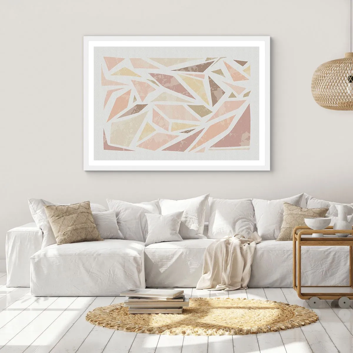 Poszter fekete keretben - Üvegfestmény kompozíció - 91x61 cm
