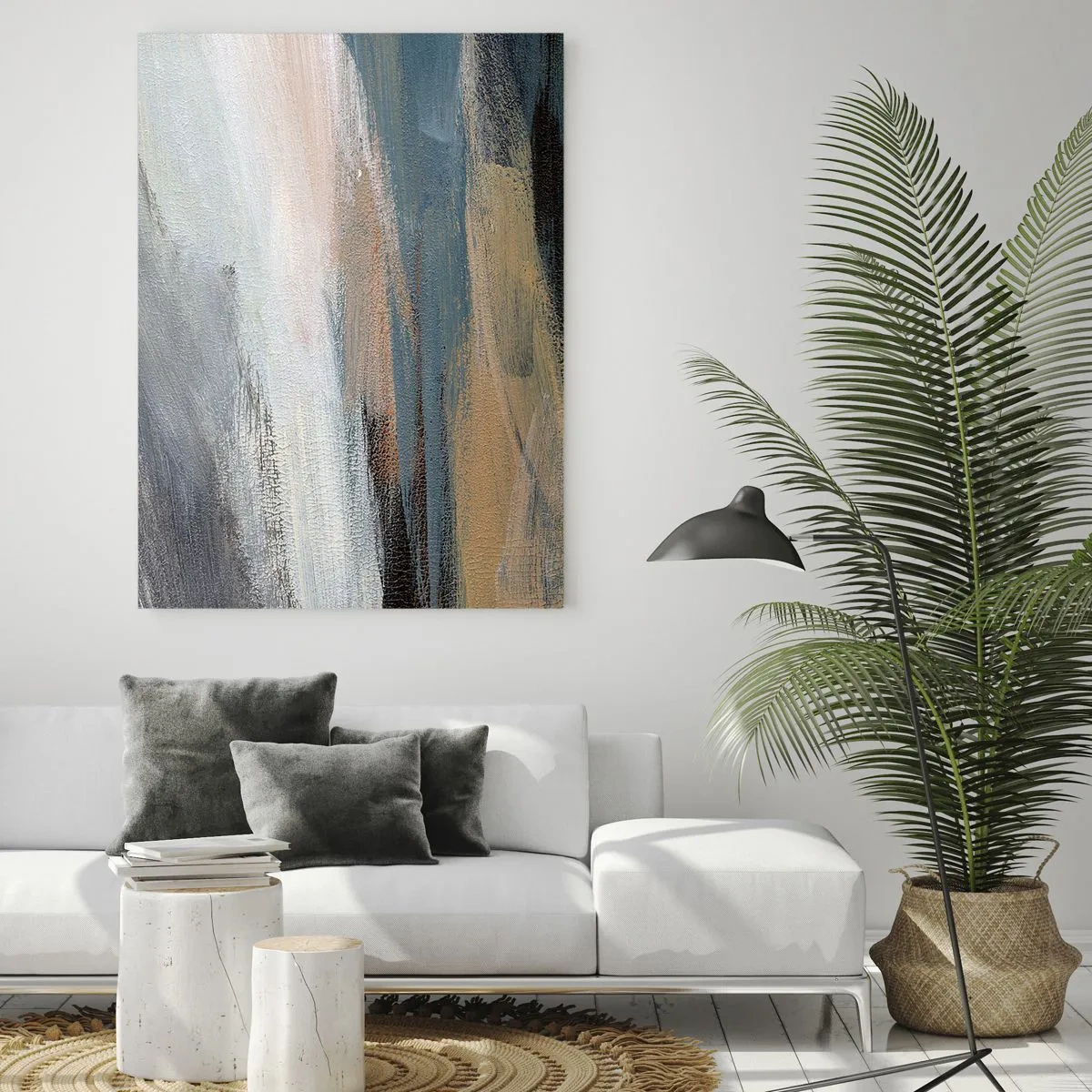 Üveg kép - Absztrakció: északi táj - 50x70 cm