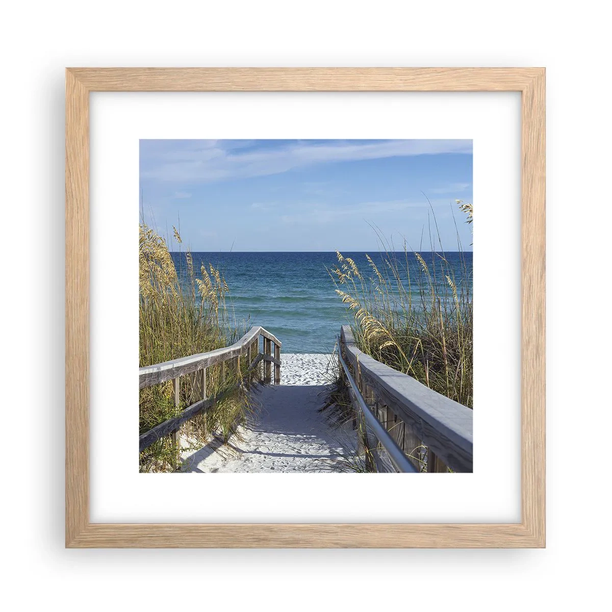 Poszter világos tölgy keretben - Napsütésben, szélben - 30x30 cm