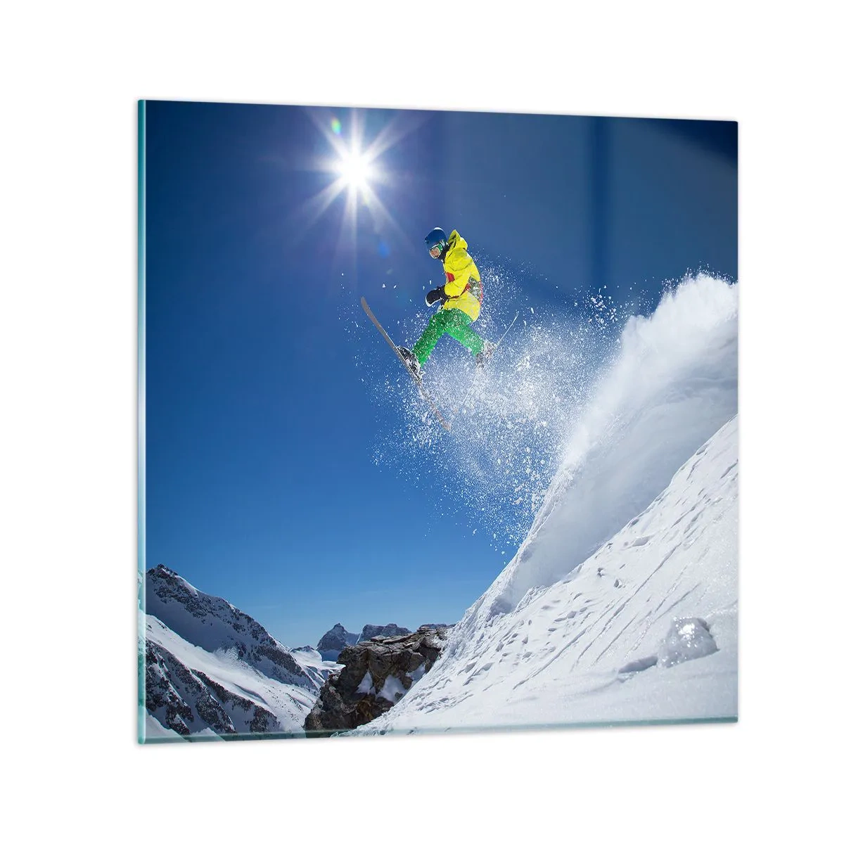 Üveg kép - Tánc a hegyekkel - 50x50 cm