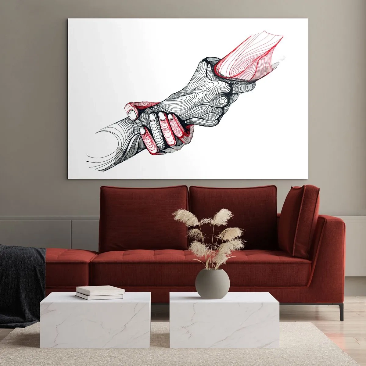 Üveg kép - Jó kezekben vagy - 100x70 cm