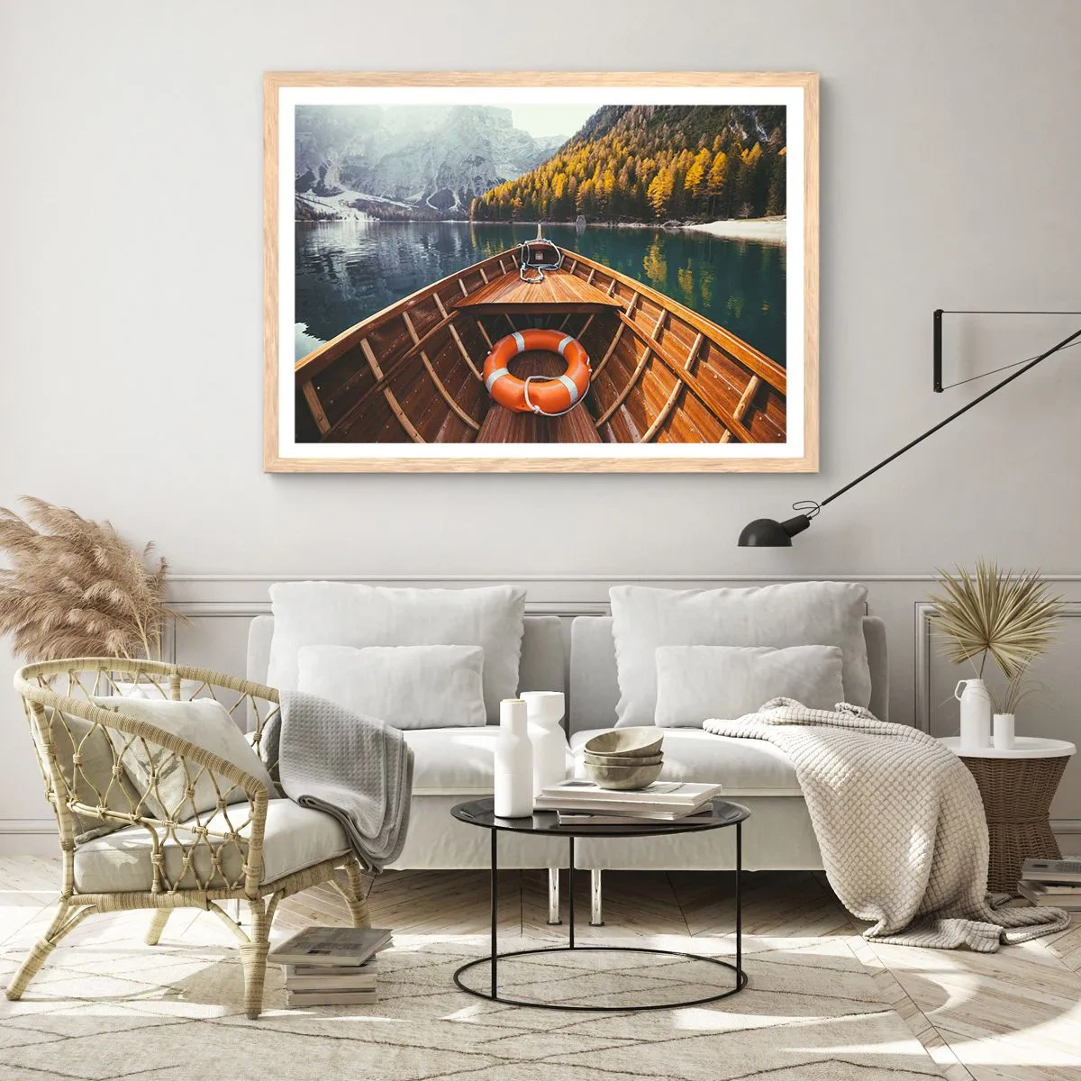 Poszter világos tölgy keretben - Hegyi kirándulás - 100x70 cm