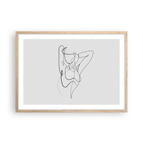 Poszter világos tölgy keretben - Milyen vagy igazán…. - 70x50 cm