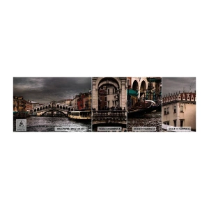 Fotótapéta Minta Öntapadós Deluxe Sticker - Egy velencei este ígérete - Város, Velence, Híd - 100x30 cm