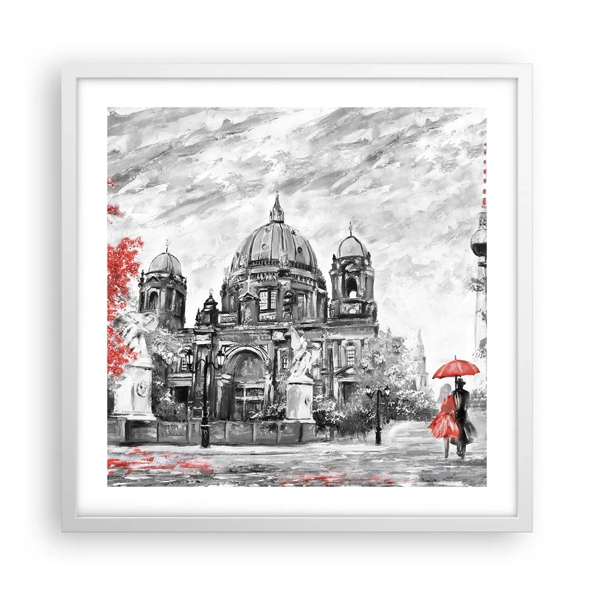 Poszter fekete keretben - Berlini találkozó - 50x50 cm