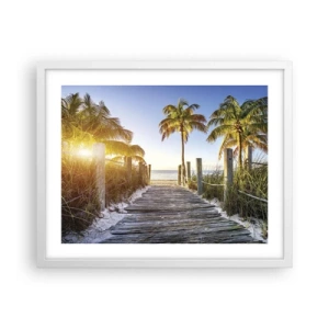 Poszter fekete keretben - Egyenesen a paradicsomba - 50x40 cm